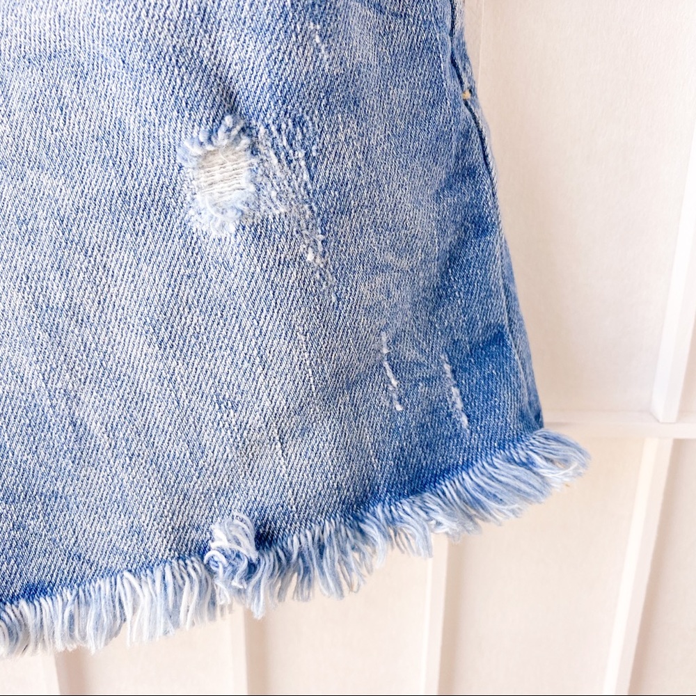 ZARA TRF DENIM High Rise Cutoff Shorts - Picture 10 of 10